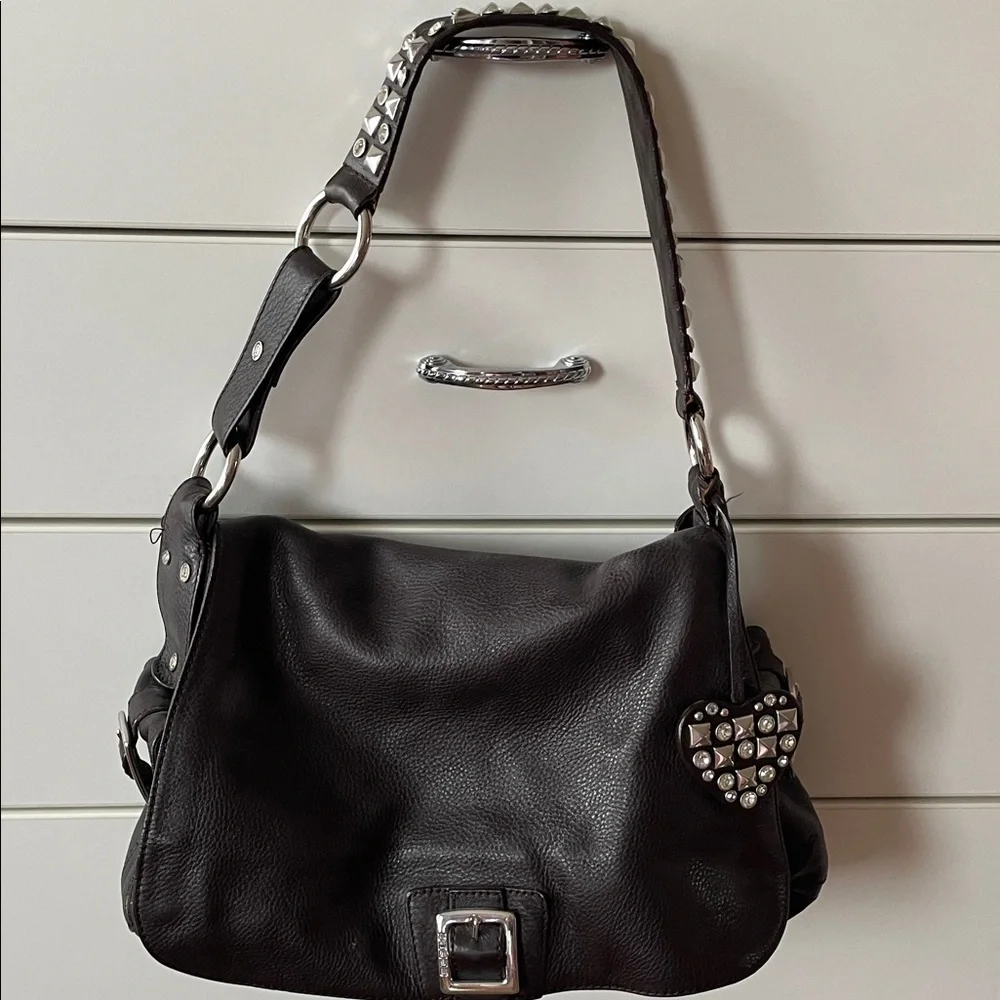 Vintage y2k juicy couture Stud-Embellished Brown  Women’s Shoulder Bag